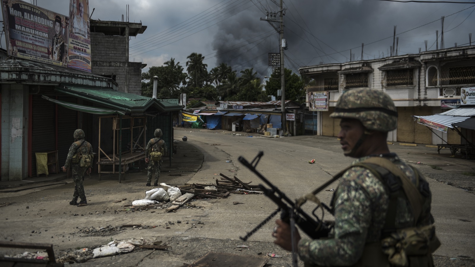 الجيش الفلبيني خاض قتالا ضد مقاتلي تنظيم الدولة في مدينة مراوي (غيتي)