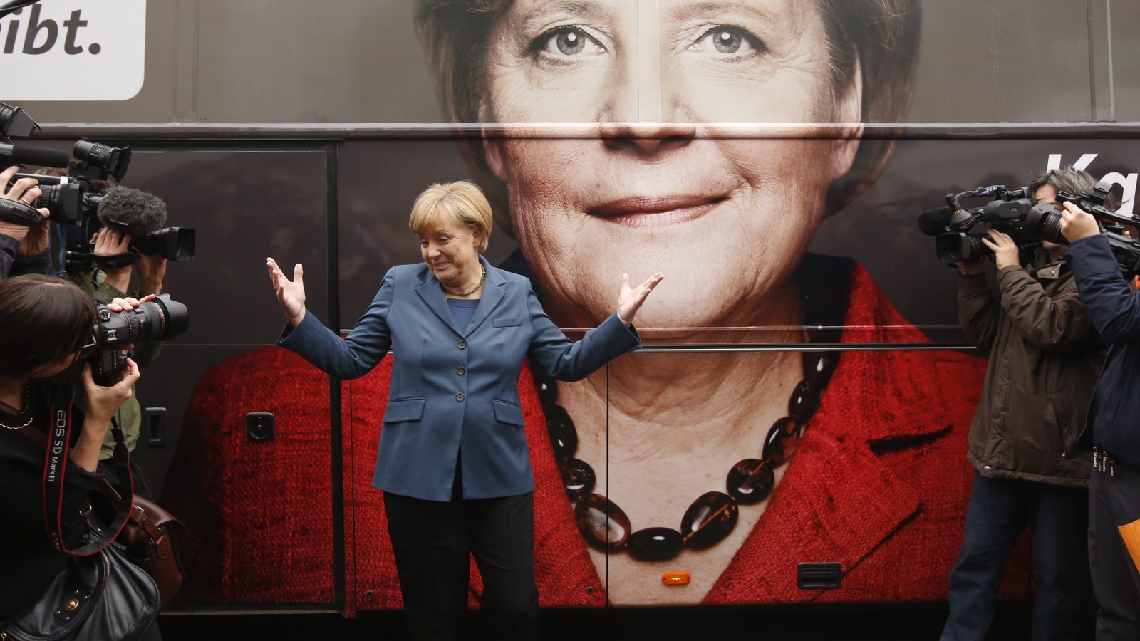 المستشارة الألمانية أنجيلا ميركل، زعيمة حزب الاتحاد الديمقراطي المسيحي (رويترز)