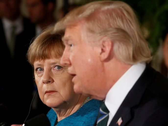 ميدان - ميركل ترمب أميركا ألمانيا