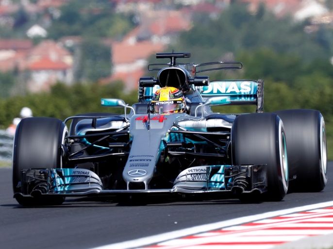 Formula One - F1 - Hungarian Grand Prix Practice - Budapest, Hungary - July 28, 2017 Mercedes' Lewis Hamilton during practice REUTERS/Laszlo Balogh