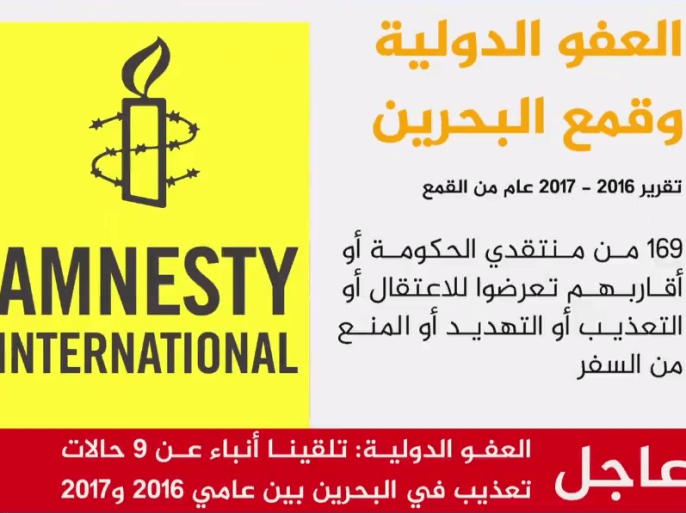 منظمة العفو الدولية والقمع في البحرين