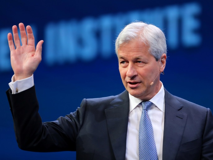 Jamie Dimon, Chairman and CEO of JPMorgan Chase & Co. speaks during the Milken Institute Global Conference in Beverly Hills, California, U.S., May 1, 2017. REUTERS/Mike Blake