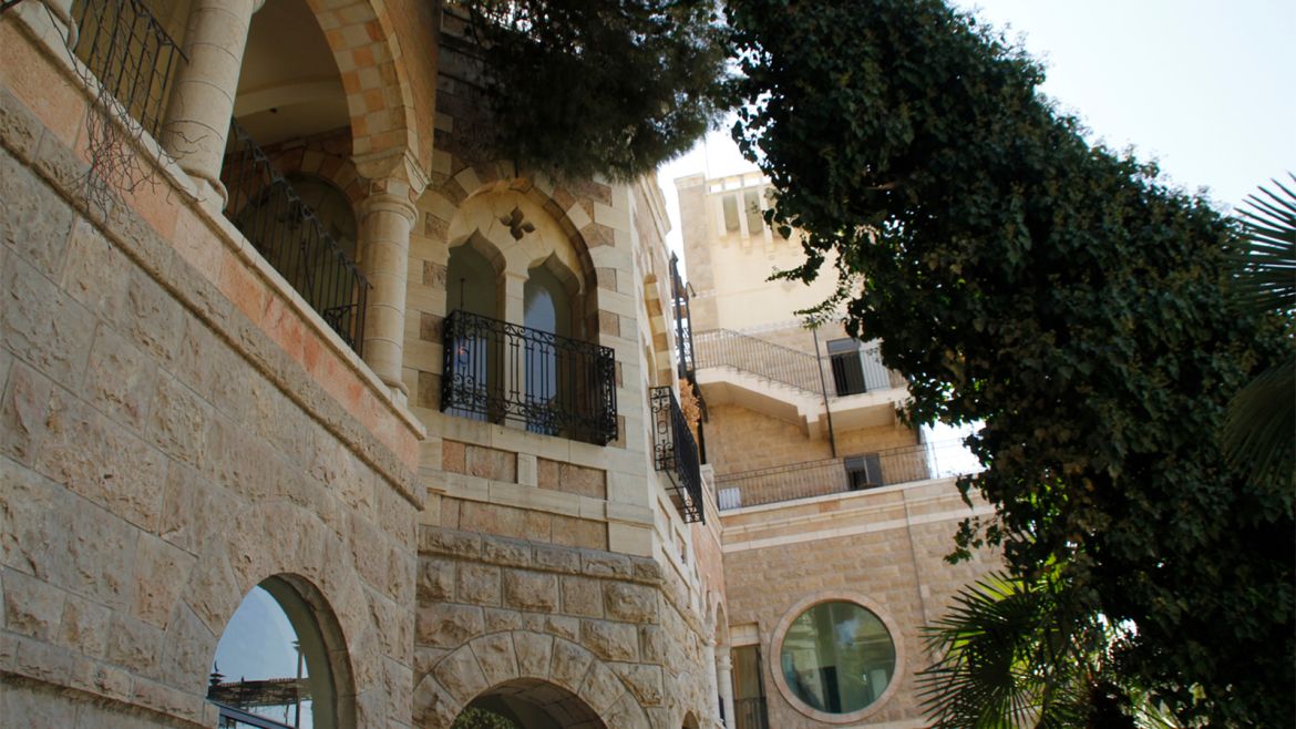 فلسطين- الضفة الغربية- بيت لحم- قصر جاسر بني عام 1910 بحجارة من مدينة بيت لحم- تصوير عاطف دغلس- الجزيرة نت