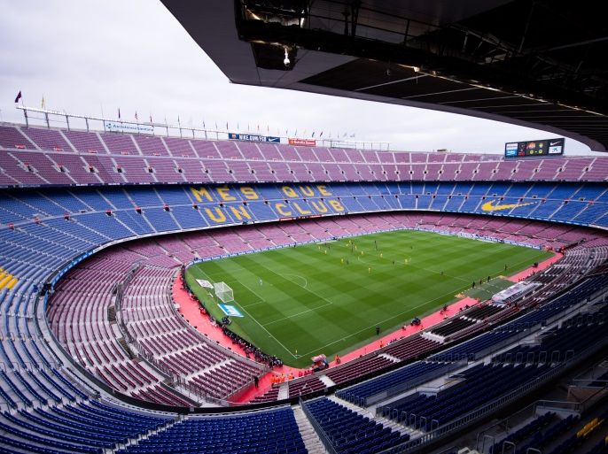 BARCELONA, SPAIN - OCTOBER 01: A general view of the Camp Nou stadium during the La Liga match between Barcelona and Las Palmas at Camp Nou on October 1, 2017 in Barcelona, Spain. The match is being played with empty stands after the events occured in Catalonia during the voting of a Catalonia independence referendum declared illegal and undemocratic by the Spanish government. (Photo by Alex Caparros/Getty Images)