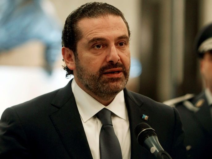 Saad al-Hariri who suspended his decision to resign as prime minister talks at the presidential palace in Baabda, Lebanon November 22, 2017. REUTERS/Aziz Taher TPX IMAGES OF THE DAY