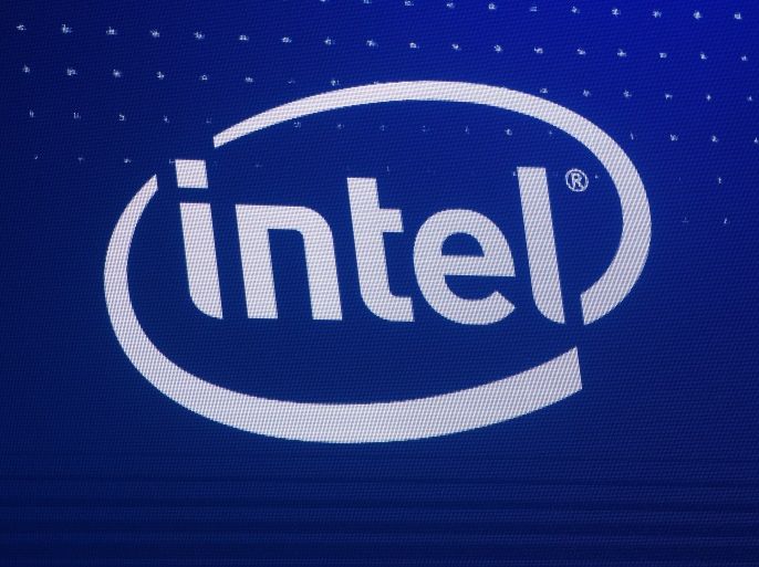 BARCELONA, SPAIN - FEBRUARY 27: A logo sits illuminated outside the Intel pavilion during the Mobile World Congress 2017 on the opening day of the event at the Fira Gran Via Complex on February 27, 2017 in Barcelona, Spain. The annual Mobile World Congress hosts some of the world's largest communications companies, with many unveiling their latest phones and wearables gadgets. (Photo by David Ramos/Getty Images)