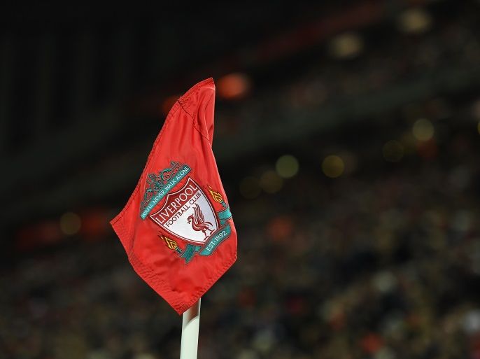 LIVERPOOL, ENGLAND - FEBRUARY 11: A close up of the corner flag during the Premier League match between Liverpool and Tottenham Hotspur at Anfield on February 11, 2017 in Liverpool, England. (Photo by Mike Hewitt/Getty Images)
