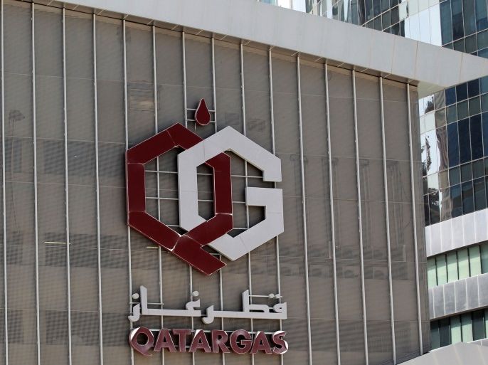 Logo of Qatargas is seen on its building in Doha, Qatar, June 13, 2017. REUTERS/Stringer