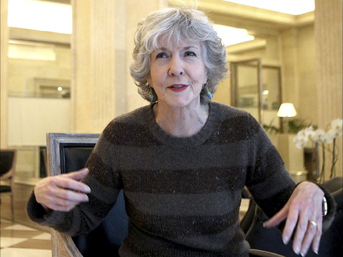 epa04604502 US writer Sue Grafton gestures during an interview with Spanish press agency Agencia EFE in Barcelona, northeastern Spain, 05 February 2015. Grafton talked about her latest novel of the 'alphabet series', 'W' Is for Wasted'. EPA/TONI GARRIGA