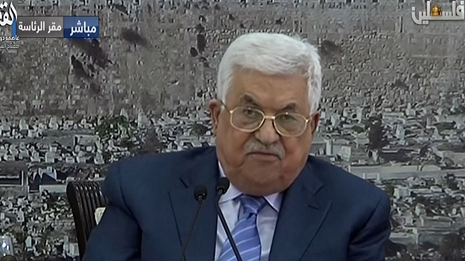‪الرئاسة الفلسطينية وصفت استخدام أميركا الفيتو ضد مشروع قرار القدس بمجلس الأمن بأنه استهتار بالمجتمع الدولي‬ (الجزيرة)