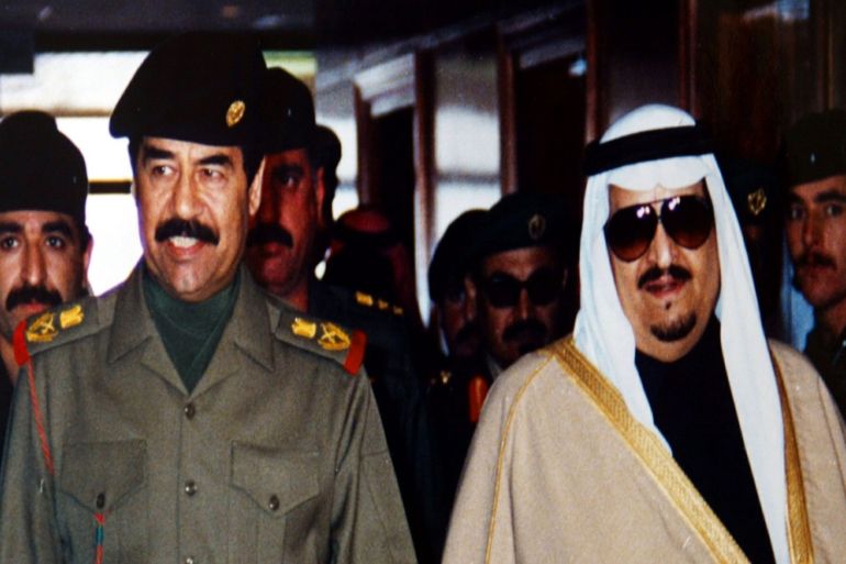 الملك فهد و صدام حسين