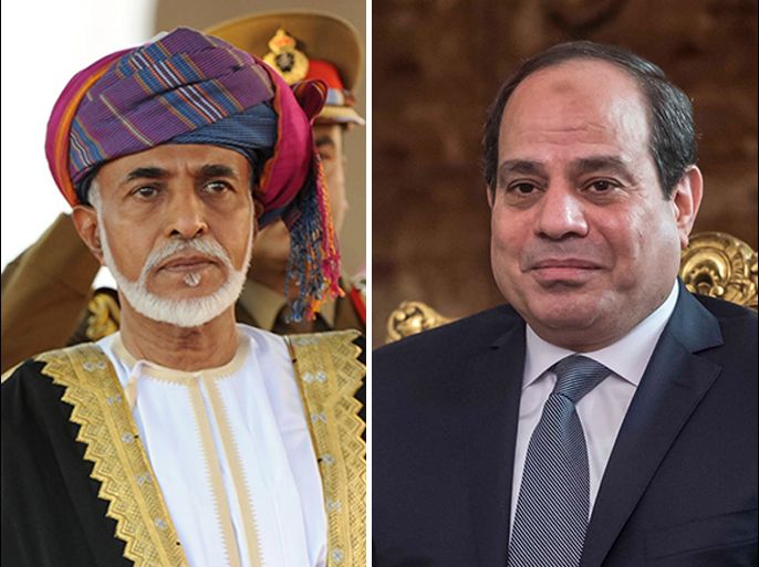 كمبو يجمع الرئيس المصري عبد الفتاح السيسي والسلطان قابوس سلطان سلطنة عمان