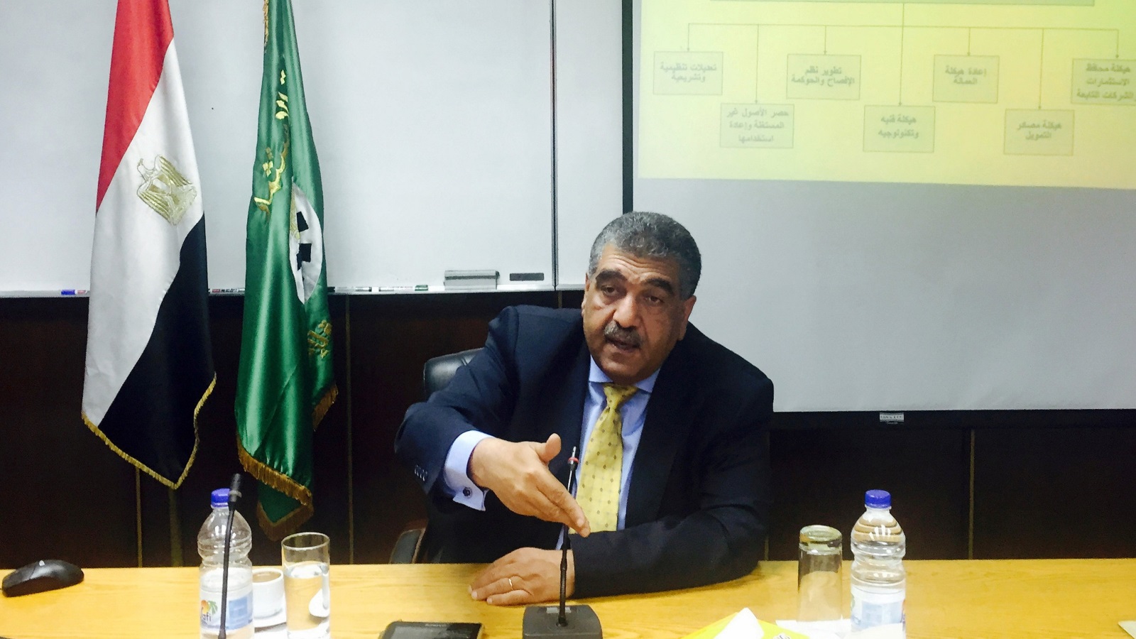 أشرف الشرقاوي وزير قطاع الأعمال العام السابق (رويترز)