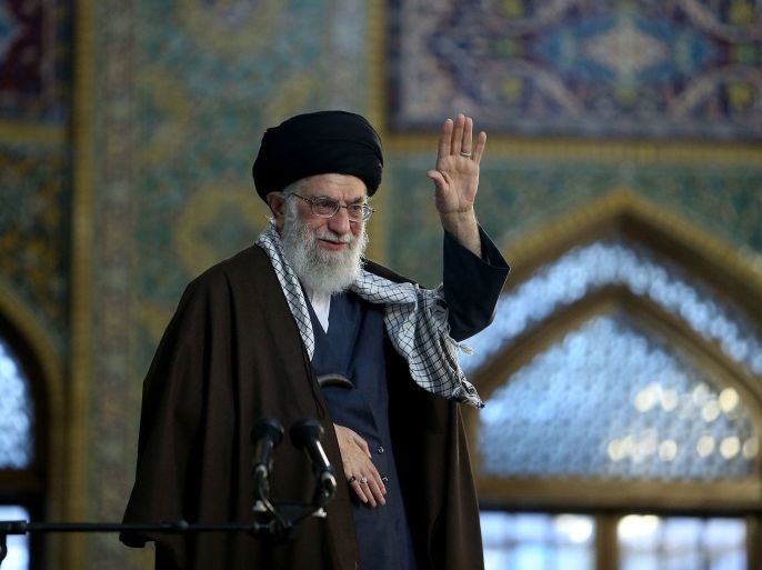 مرشد الجمهورية الإيرانية علي خامنئي يلقي خطابا في مدينة مشهد بمناسبة بداية السنة الفارسية
