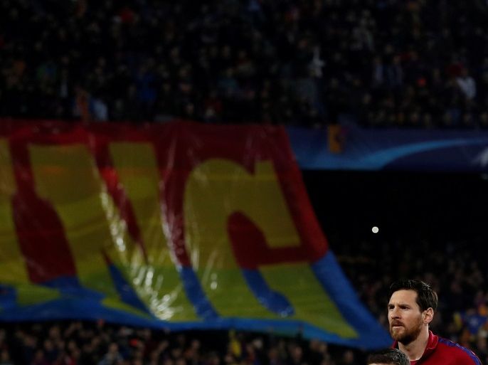 Soccer Football - Champions League Round of 16 Second Leg - FC Barcelona vs Chelsea - Camp Nou, Barcelona, Spain - March 14, 2018 BarcelonaÕs Lionel Messi before the match Action Images via Reuters/Lee Smith TPX IMAGES OF THE DAY