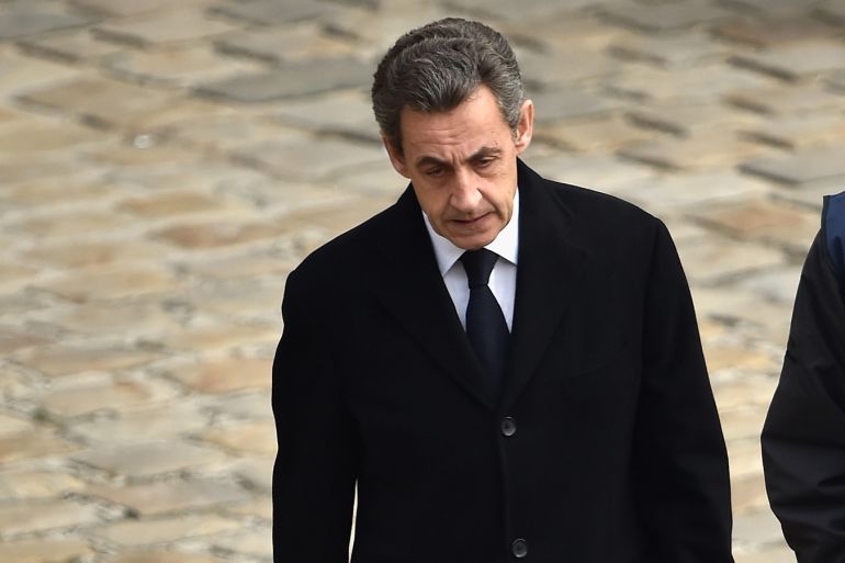 PARIS, FRANCE - NOVEMBER 27: Former President Nicolas Sarkozy attends The National Tribute to The Victims of The Paris Terrorist Attacks at Les Invalides on November 27, 2015 in Paris, France. (Photo by Pascal Le Segretain/Getty Images)