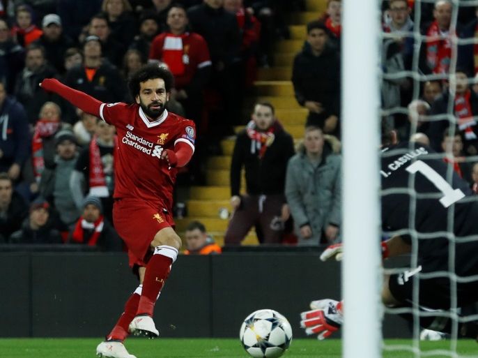 Soccer Football - Champions League Round of 16 Second Leg - Liverpool vs FC Porto - Anfield, Liverpool, Britain - March 6, 2018 Porto's Iker Casillas saves a shot from Liverpool's Mohamed Salah Action Images via Reuters/Lee Smith