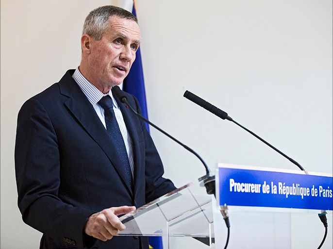 epa04820359 French Republic Chief Prosecutor Francois Molins delivers a speech to the press regarding a terrorist attack at a chemicals plant in Saint-Quentin-Fallavier, at the Courthouse of Paris, France, 26 June 2015. The man involved in the attack was apprehended as well as some of his family members who are still held for questioning. One person was beheaded and two injured in the attack on the fortified plant of US chemical company Air Products in Saint-Quentin-Fallavier. The attack on a French chemicals factory is 'of a terrorist nature,' said French President Francois Hollande, adding that the 'intention leaves no doubt, it was to cause an explosion.' EPA/ETIENNE LAURENT