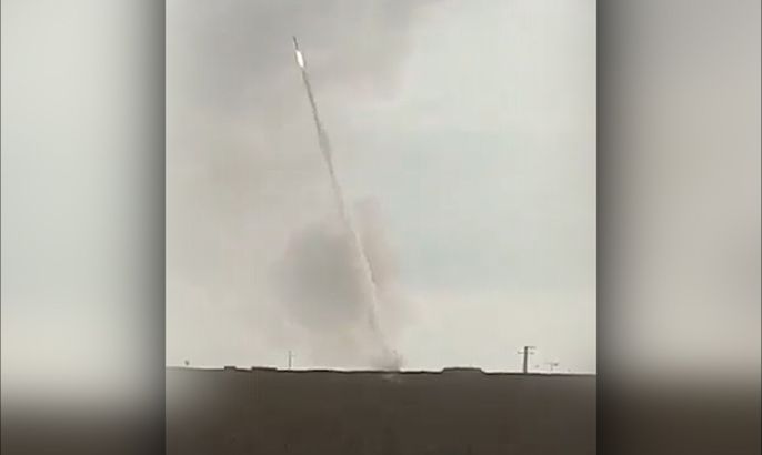 انفجار صواريخ القبة الحديدة في محاولتها اعتراض صواريخ المقاومة
