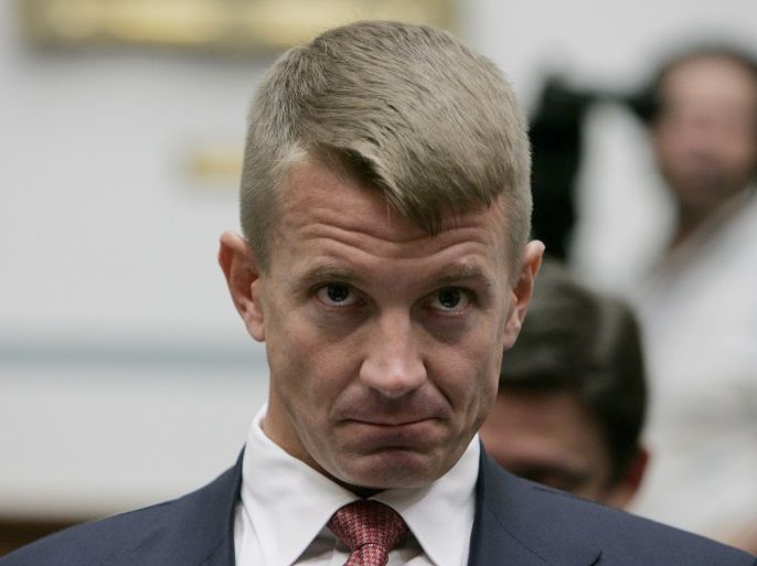 Erik Prince, CEO of Blackwater is seen at a hearing session in congress, Washington, D.C on 02 October 2007.