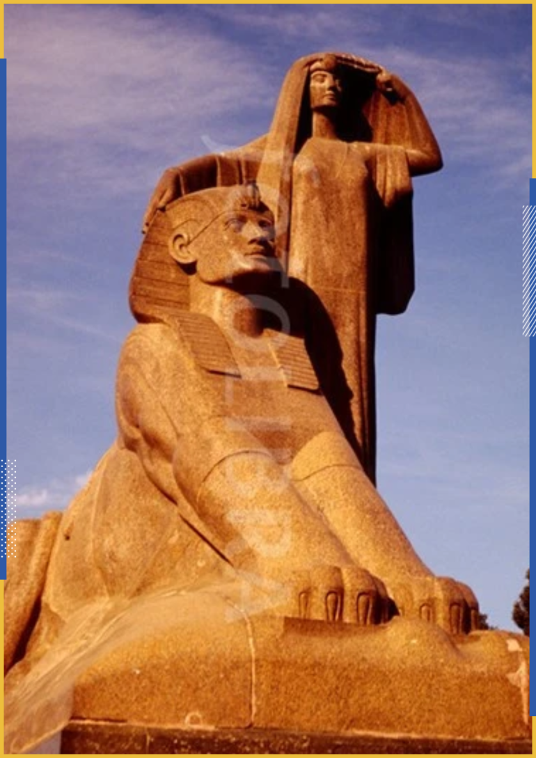 تمثال نهضة مصر الذي تم تصوير فتاة ريفية فيه تخلع حجابها كدليل على تقدم مصر وتحديثها