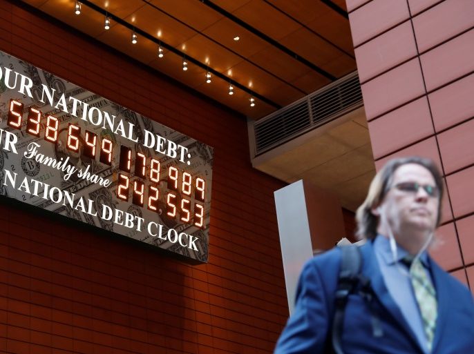 The National Debt Clock is seen in the Manhattan borough of New York City, New York, U.S., November 30, 2017. REUTERS/Shannon Stapleton