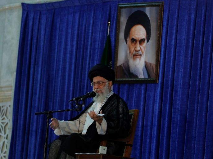 Iran's Supreme Leader Ayatollah Ali Khamenei delivers a speech during a ceremony marking the death anniversary of the founder of the Islamic Republic Ayatollah Ruhollah Khomeini, in Tehran, Iran, June 4, 2017. TIMA via REUTERS ATTENTION EDITORS - THIS IMAGE WAS PROVIDED BY A THIRD PARTY. FOR EDITORIAL USE ONLY.
