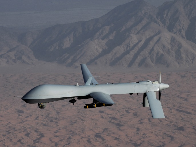 Undated handout image courtesy of the U.S. Air Force shows a MQ-1 Predator unmanned aircraft. The United States has agreed in principle to deploy U.S. Predator drones on Turkish soil to aid in the fight against Kurdish separatist rebels, Prime Minister Tayyip Erdogan said. The U.S. military flies unarmed surveillance Predators based in Iraq and shares images and vital intelligence with Turkey to aid Ankara as it battles Kurdish Kurdistan Workers' Party (PKK) rebels who have camps in northern Iraq. REUTERS/U.S. Air Force/Lt Col Leslie Pratt/Handout (UNITED STATES - Tags: CONFLICT POLITICS MILITARY) FOR EDITORIAL USE ONLY. NOT FOR SALE FOR MARKETING OR ADVERTISING CAMPAIGNS. THIS IMAGE HAS BEEN SUPPLIED BY A THIRD PARTY. IT IS DISTRIBUTED, EXACTLY AS RECEIVED BY REUTERS, AS A SERVICE TO CLIENTS