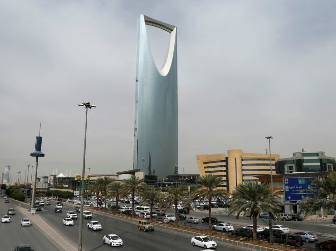 Cars drive past the Kingdom Centre Tower in Riyadh, Saudi Arabia, January 30, 2018. REUTERS/Faisal Al Nasser