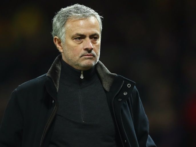 MANCHESTER, ENGLAND - MARCH 13: Jose Mourinho, Manager of Manchester United looks dejected in defeat after the UEFA Champions League Round of 16 Second Leg match between Manchester United and Sevilla FC at Old Trafford on March 13, 2018 in Manchester, United Kingdom. (Photo by Clive Mason/Getty Images)