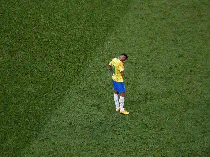 Soccer Football - World Cup - Quarter Final - Brazil vs Belgium - Kazan Arena, Kazan, Russia - July 6, 2018 Brazil's Neymar looks dejected after the match REUTERS/Murad Sezer