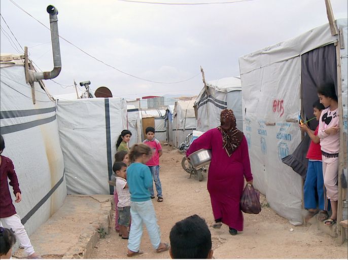 من مخيم للاجئين السوريين في عرسال - الجزيرة نت - ارشيف