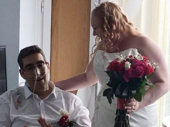 Soulmates: Michelle and Scott were engaged, but the couple thought they had years to plan a wedding. Instead, family and friends from all over the country dropped everything to attend the ceremony at Southmead Hospital in Bristol on Wednesday