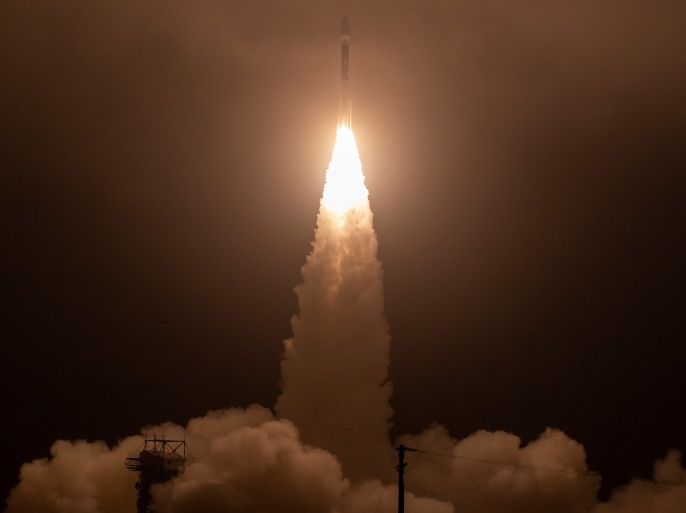 The United Launch Alliance (ULA) Delta II rocket, with the NASA Ice, Cloud and land Elevation Satellite-2 (ICESat-2) onboard, launches from Vandenberg Air Force Base, California, U.S. September 15, 2018. NASA/Bill Ingalls/Handout via REUTERS. ATTENTION EDITORS - THIS IMAGE WAS PROVIDED BY A THIRD PARTY. MANDATORY CREDIT