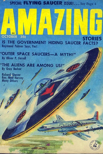 غلاف العدد الصادر عام 1957 من مجلة الخيال العلمي Amazing storeis  (مواقع التواصل)