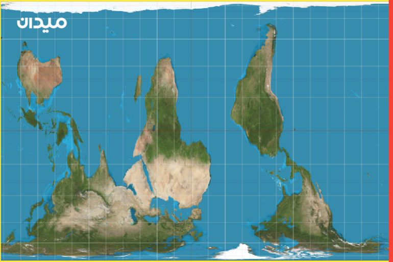 ماذا لو خرجنا لعالم كانت الخريطة فيه هكذا؟ هل تستطيع تقبل ذلك؟ (مواقع التواصل)