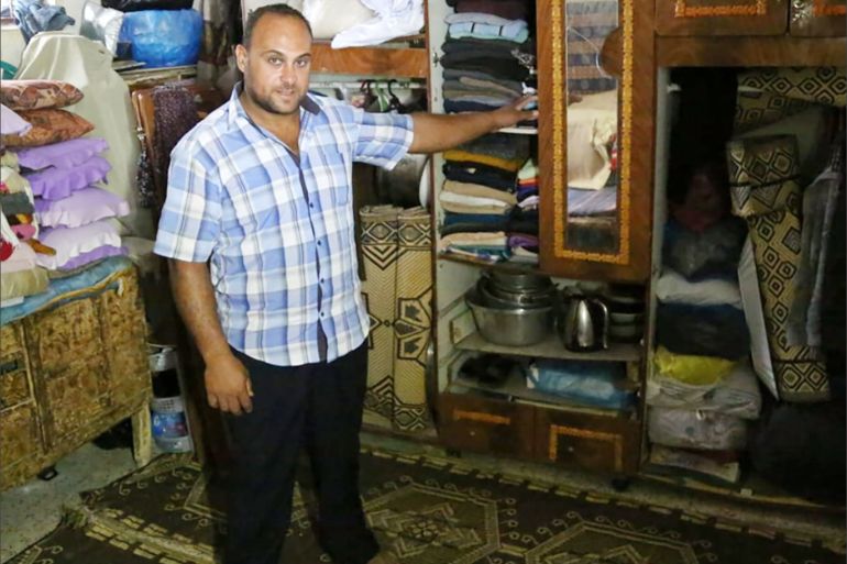 غزة، أكتوبر 2018، عائلة الفلسطيني زهير أبو حمدة، متعطل عن العمل منذ سنوات.