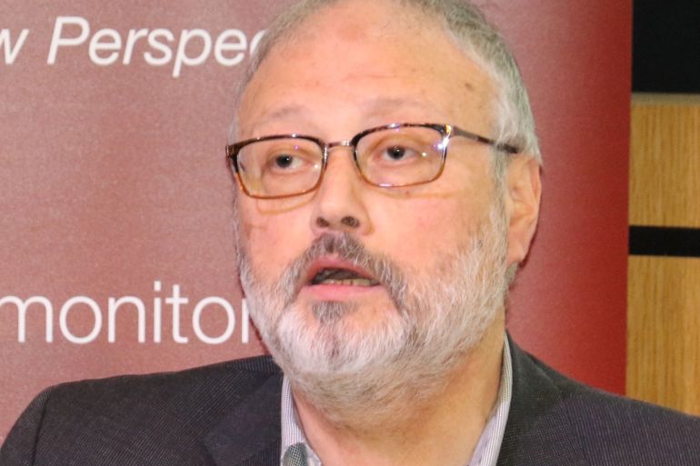 Saudi dissident Jamal Khashoggi speaks at an event hosted by Middle East Monitor in London Britain, September 29, 2018. Picture taken September 29, 2018. Middle East Monitor/Handout via REUTERS. ATTENTION EDITORS - THIS IMAGE WAS PROVIDED BY A THIRD PARTY