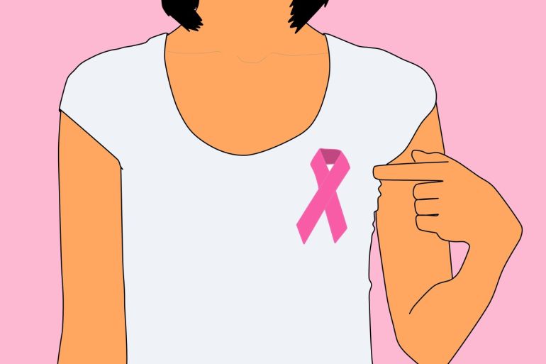 الشريط الزهري هو شعار التوعية بسرطان الثدي، سرطان الثدي، ثدي (بيكسابي)