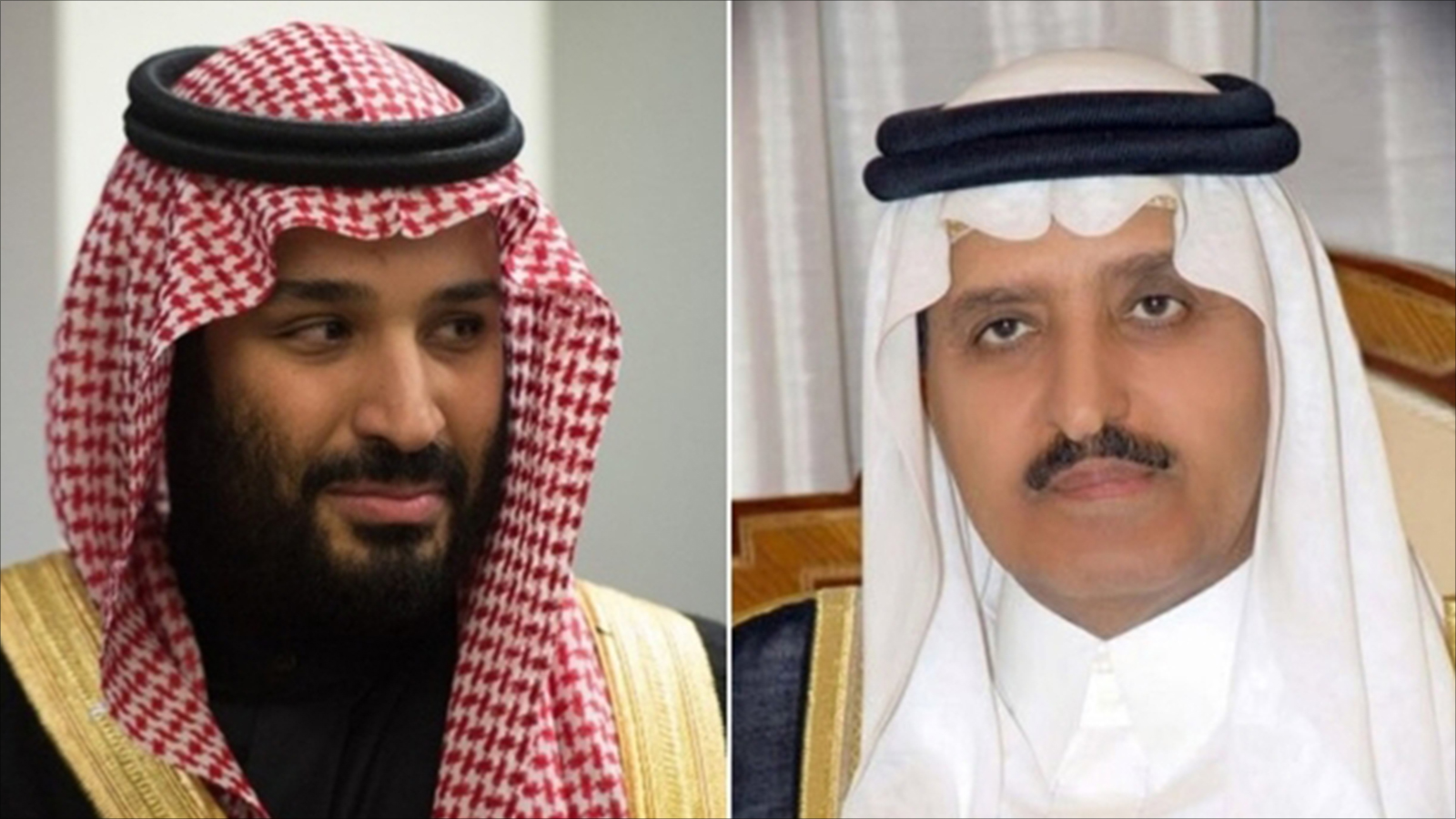 الأمير أحمد بن عبد العزيز (يمين)  ومحمد بن سلمان بن عبد العزيز (الأوروبية)