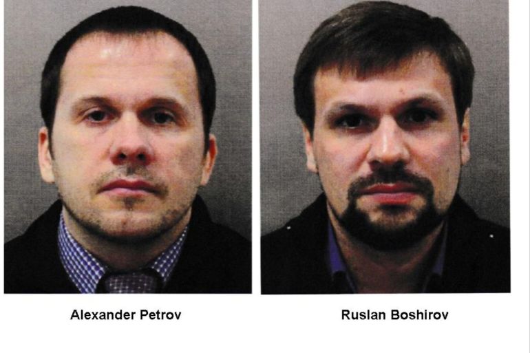 Alexander Petrov and Ruslan Boshirov, who were formally accused of attempting to murder former Russian intelligence officer Sergei Skripal and his daughter Yulia in Salisbury, are seen in an image handed out by the Metropolitan Police in London, Britain September 5, 2018. Metroplitan Police handout via REUTERS FOR EDITORIAL USE ONLY. NOT FOR SALE FOR MARKETING OR ADVERTISING CAMPAIGNS THIS IMAGE HAS BEEN SUPPLIED BY A THIRD PARTY. IT IS DISTRIBUTED, EXACTLY AS RECEIVED