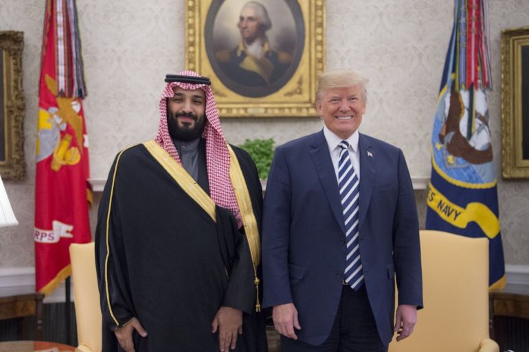 U.S. President Trump meets Crown Prince of Saudi Arabia Al Saud- - WASHINGTON, USA - MARCH 20: (----EDITORIAL USE ONLY – MANDATORY CREDIT -