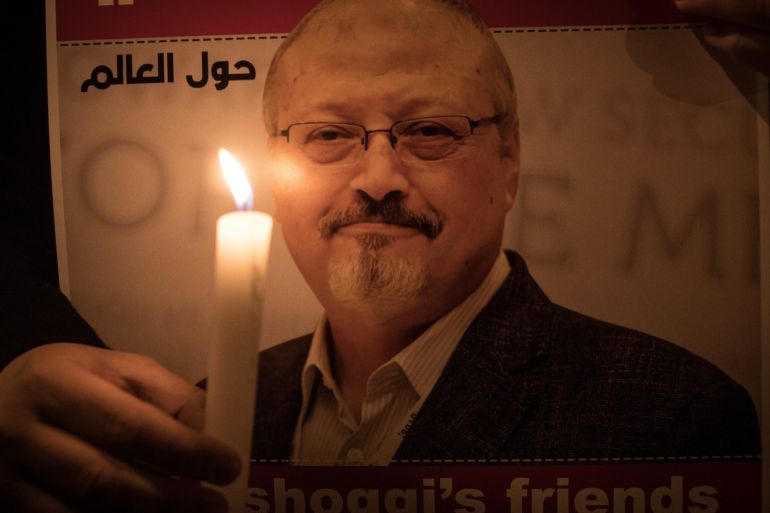 ISTANBUL, TURKEY - OCTOBER 25: People take part in a candle light vigil to remember journalist Jamal Khashoggi outside the Saudi Arabia consulate on October 25, 2018 in Istanbul, Turkey. Jamal Khashoggi, a U.S. resident and critic of the Saudi regime, went missing after entering the Saudi Arabian consulate in Istanbul on October 2. More than two weeks later Riyadh announced he had been killed accidentally during an altercation with Saudi consulate officials, however as