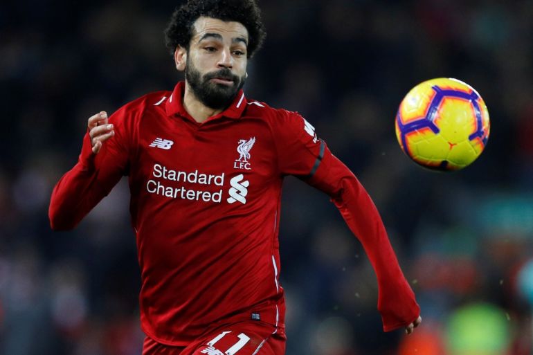 Soccer Football - Premier League - Liverpool v Arsenal - Anfield, Liverpool, Britain - December 29, 2018 Liverpool's Mohamed Salah in action REUTERS/Phil Noble EDITORIAL USE ONLY. No use with unauthorized audio, video, data, fixture lists, club/league logos or