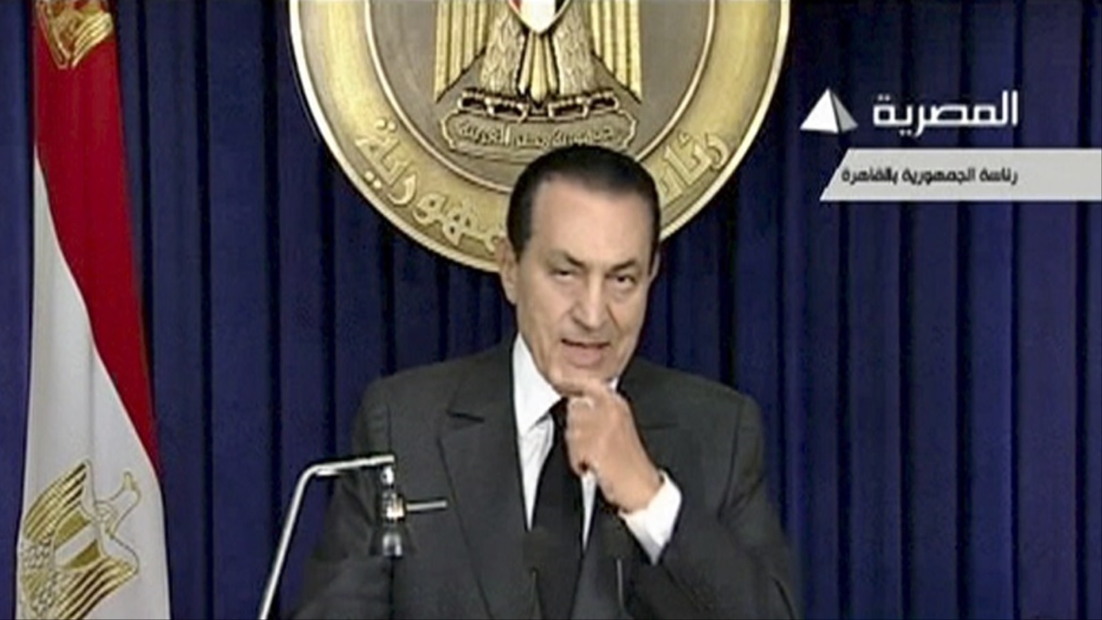 10 فبراير: خطاب لمبارك مخيب لآمال المتظاهرين أعلن خلاله تفويض صلاحياته لنائبه عمر سليمان رويترز