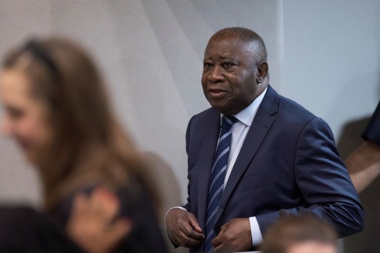 Former Ivory Coast President Laurent Gbagbo appears before the International Criminal Court in The Hague, Netherlands, January 15, 2019. Peter Dejong/Pool via REUTERS