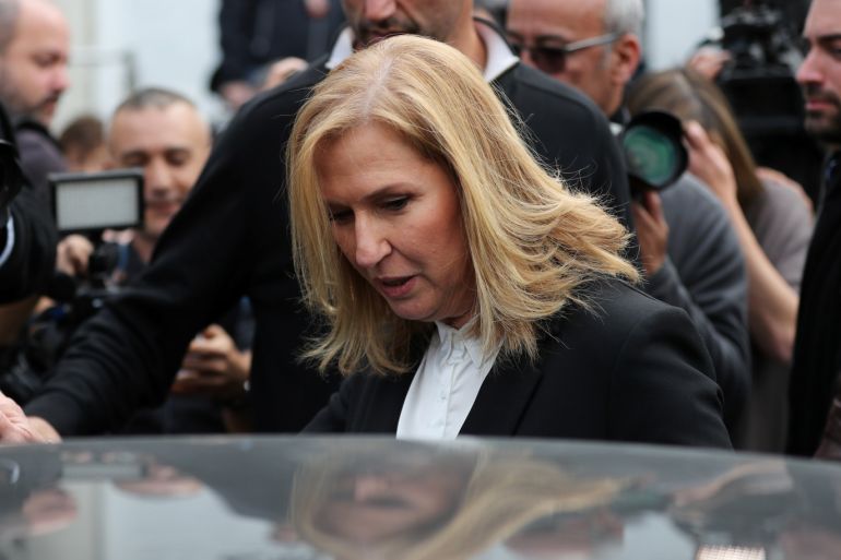 Tzipi Livni, former Israeli foreign minister enters a car after speaking at a news conference in Tel Aviv, Israel February 18, 2019. REUTERS/Ammar Awad