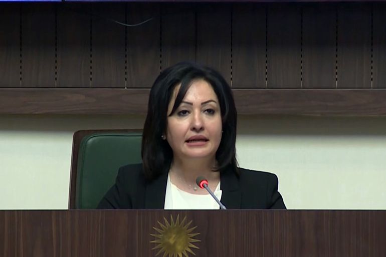 النائبة فالا فريد مرشحة الحزب الديموقراطي الكردستاني