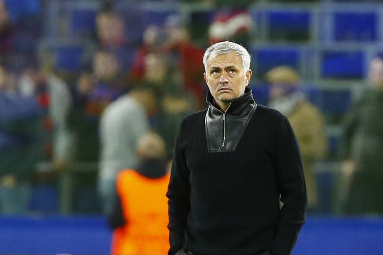 CSKA Moscow vs Manchester United : UEFA Champions League- - MOSCOW RUSSIA SEPTEMBER 27: Head Coach Jose Mourinho of Manchester United is seen during the UEFA Champions League match between CSKA Moscow and Manchester United at VEB Arena in Moscow, on September 27, 2017.