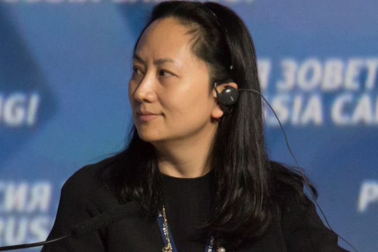 Meng Wanzhou, Executive Board Director of the Chinese technology giant Huawei, attends a session of the VTB Capital Investment Forum